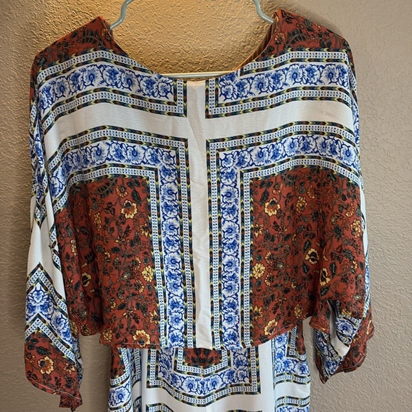 Revolve Line and Dot Women's Floral Split Back Tasha Kimono Romper/Size Small - Picture 5 of 13